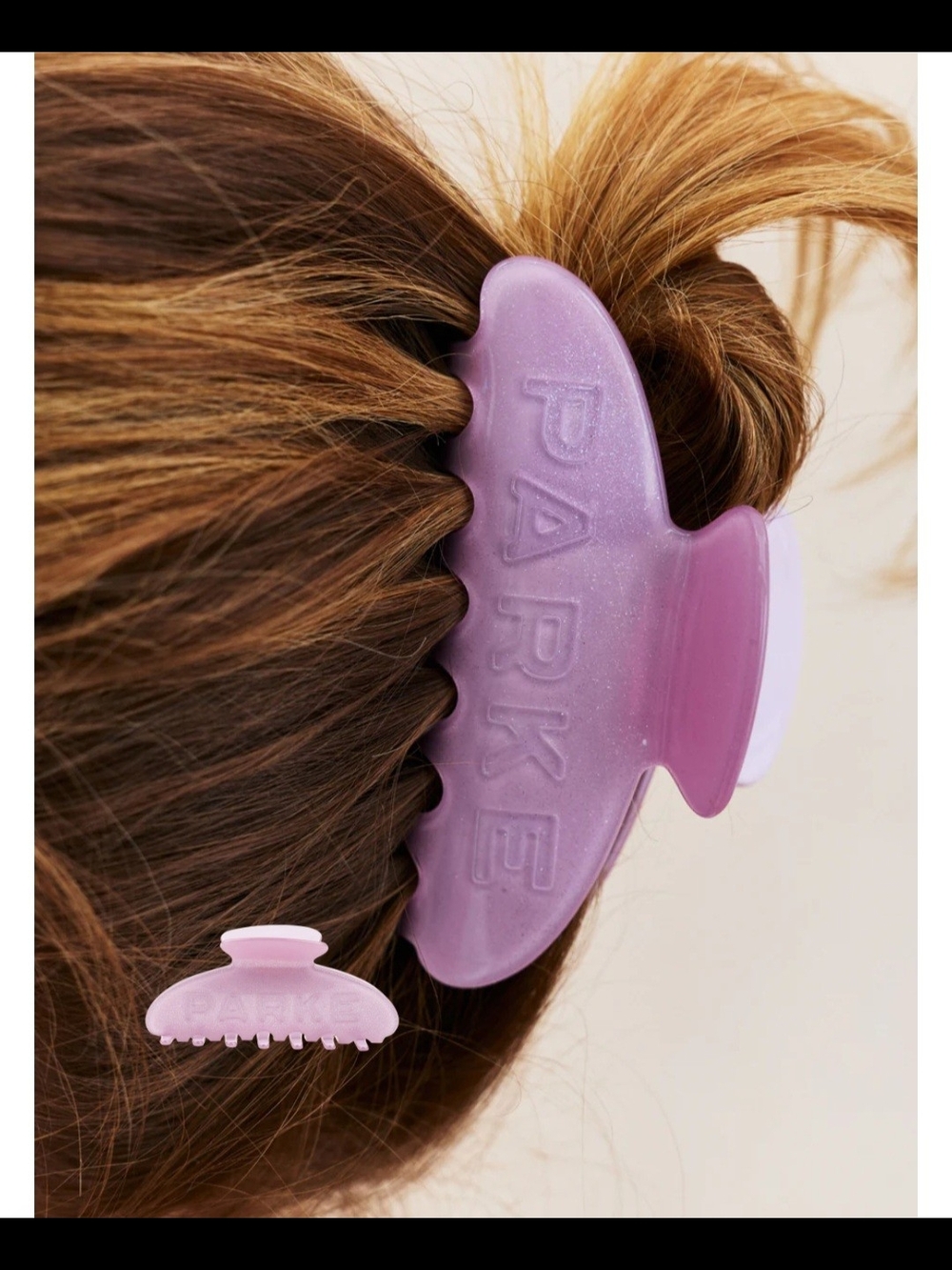 PARKE Hair Claw Clip Sparkly Purple